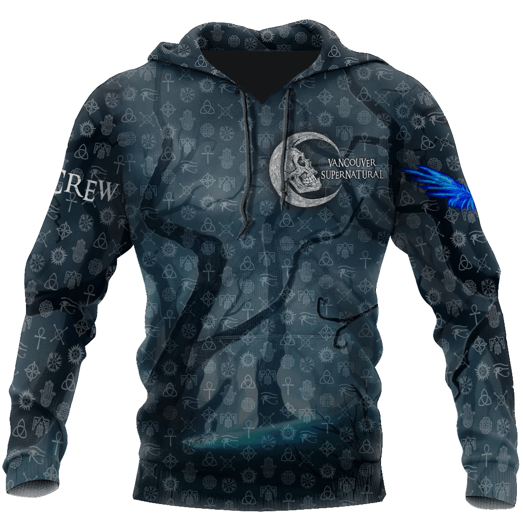 Supernatural Hoodie Vancouver Supernatural Ghost Hunting Teams T-Shirt Blue Unisex - Trendy Gift For Men & Women