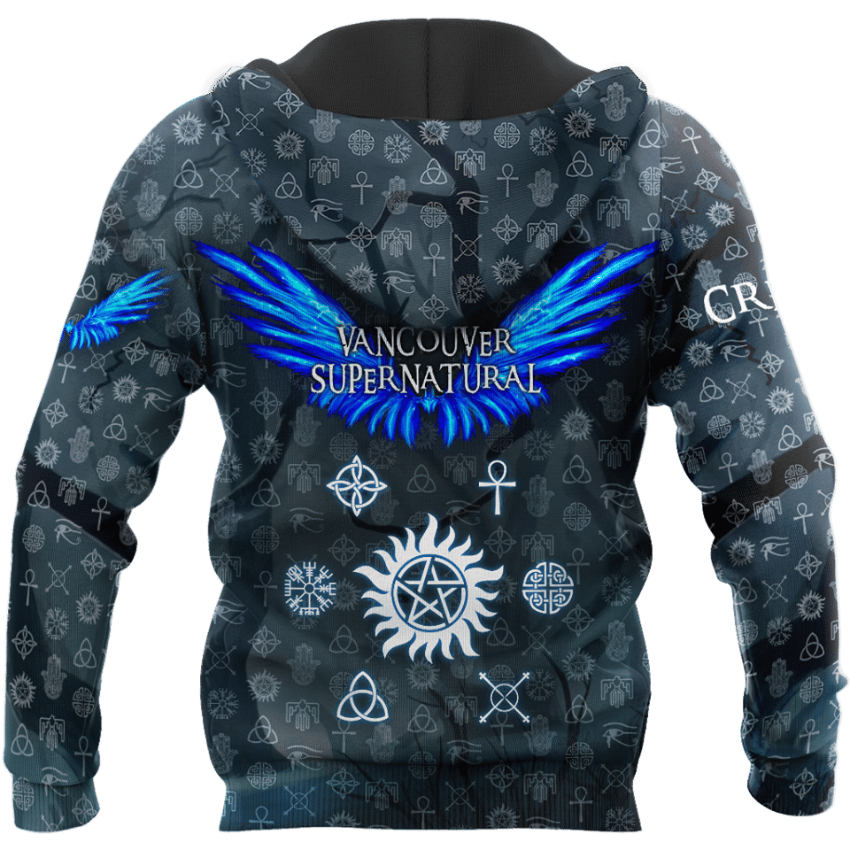 Supernatural Hoodie Vancouver Supernatural Ghost Hunting Teams T-Shirt Blue Unisex - Trendy Gift For Men & Women