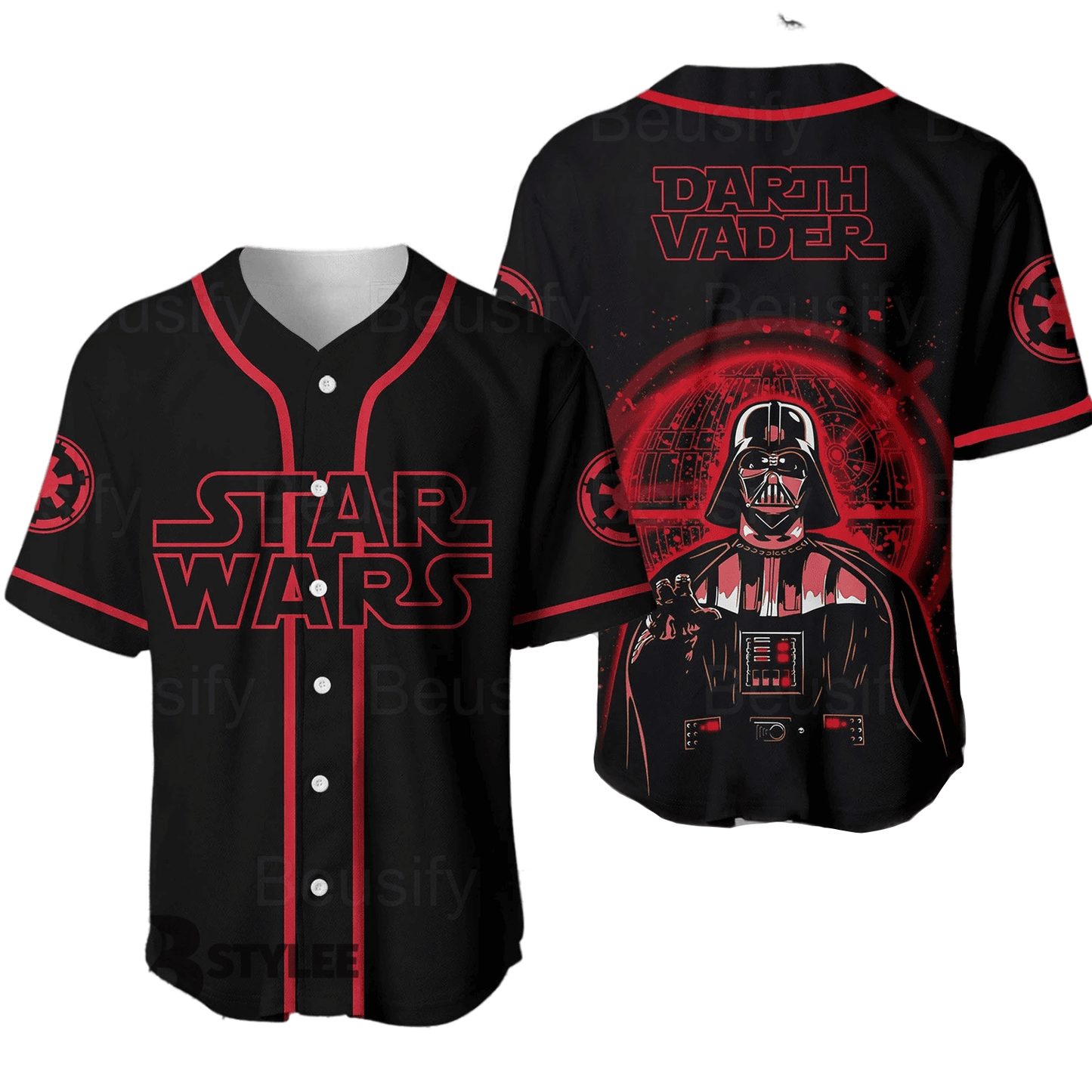 Star Wars Jersey Darth Vader Anakin Graphic Skywalker Star Wars Black Red Jersey Shirt Baseball for Men