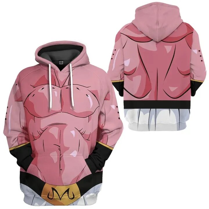 Dragon Ball T-shirt Super Buu Majin Boo Costume Pink 3d T-shirt Dragon Ball Hoodie