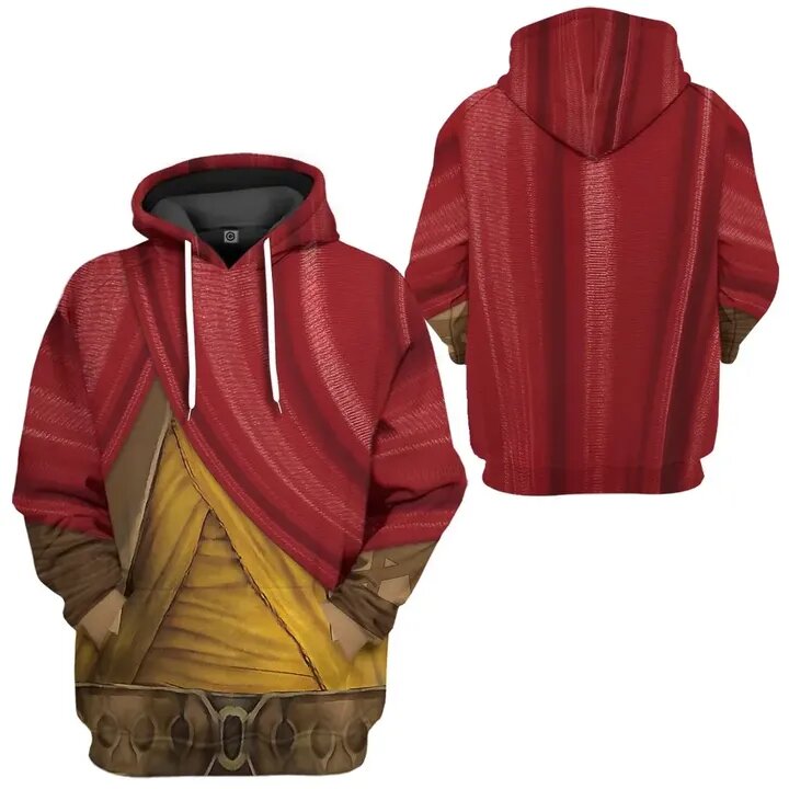 DN T-shirt Raya And The Last Dragon Shirt Raya Princess Suit Costume Red Yellow Hoodie DN Hoodie