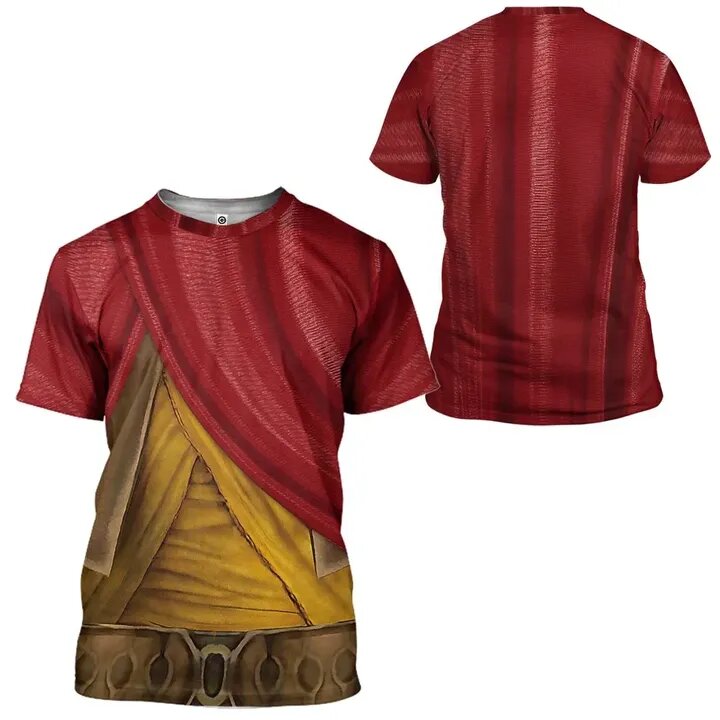 DN T-shirt Raya And The Last Dragon Shirt Raya Princess Suit Costume Red Yellow Hoodie DN Hoodie