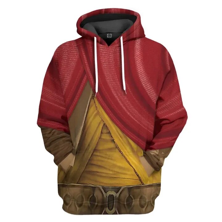 DN T-shirt Raya And The Last Dragon Shirt Raya Princess Suit Costume Red Yellow Hoodie DN Hoodie