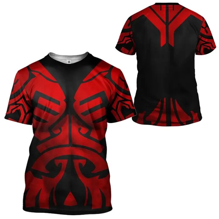 SW Shirt SW Darth Maul Costume 3d Red Black T-shirt Cosplay Hoodie For SW Fan