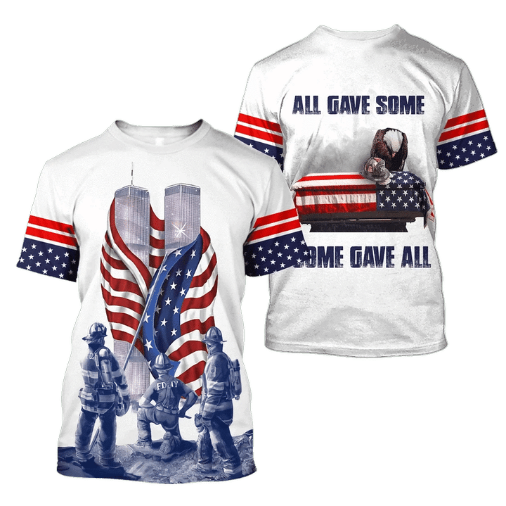 Patriot Day Shirt All Gave Some Twin Tower Firefighters White Shirt September 11Th Shirt - Trendy Gift For Men & Women
