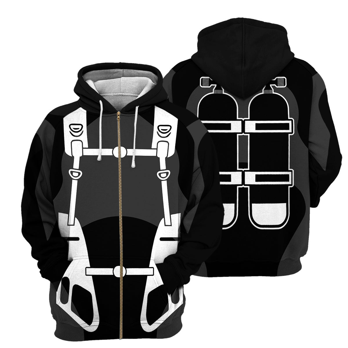 Scuba Diving Costume- All Over Printed Shirt