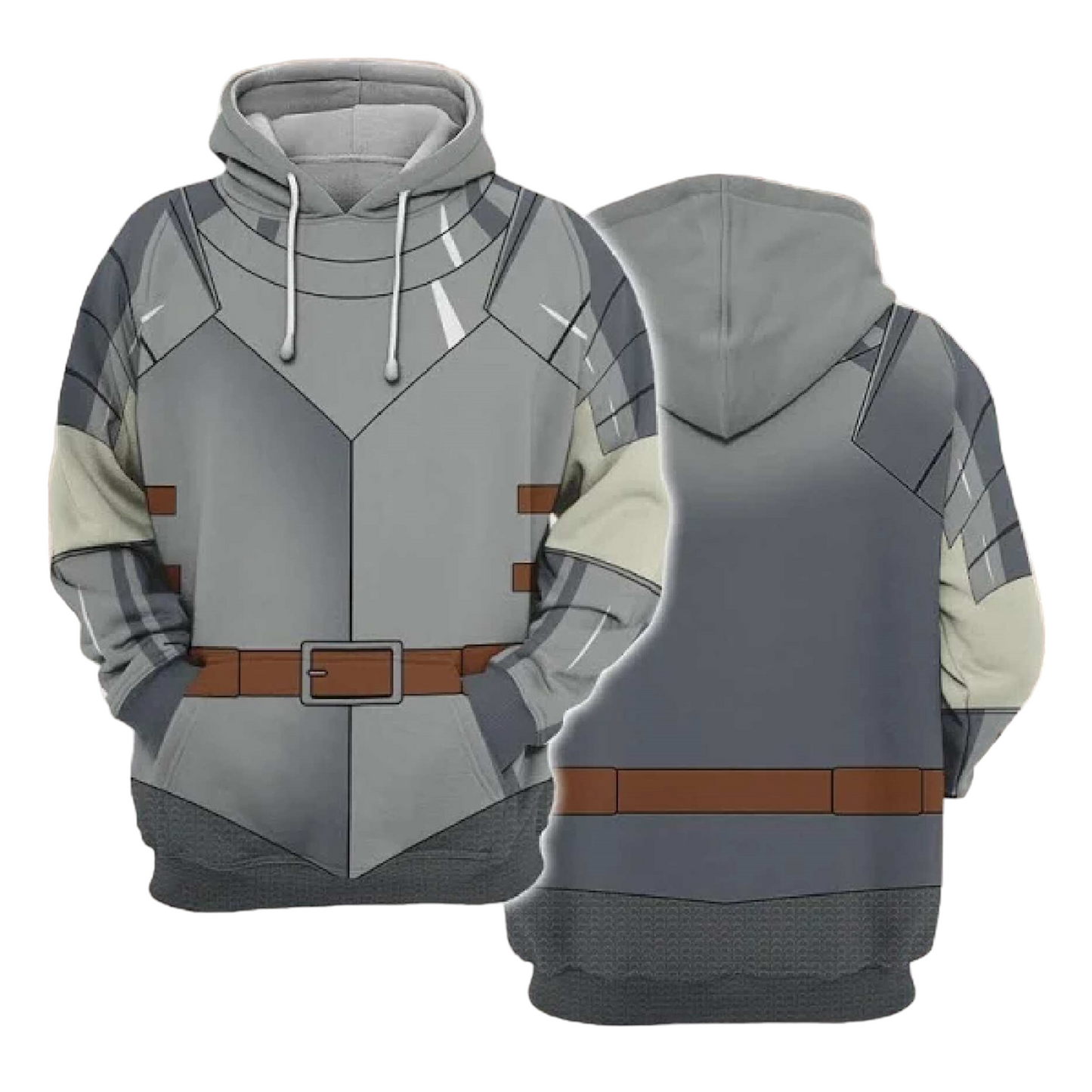 Delicious In Dungeon Hoodie Laios Touden Armor Costume Hoodie Gray Unisex - Cozy Hoodie For Cold Weather