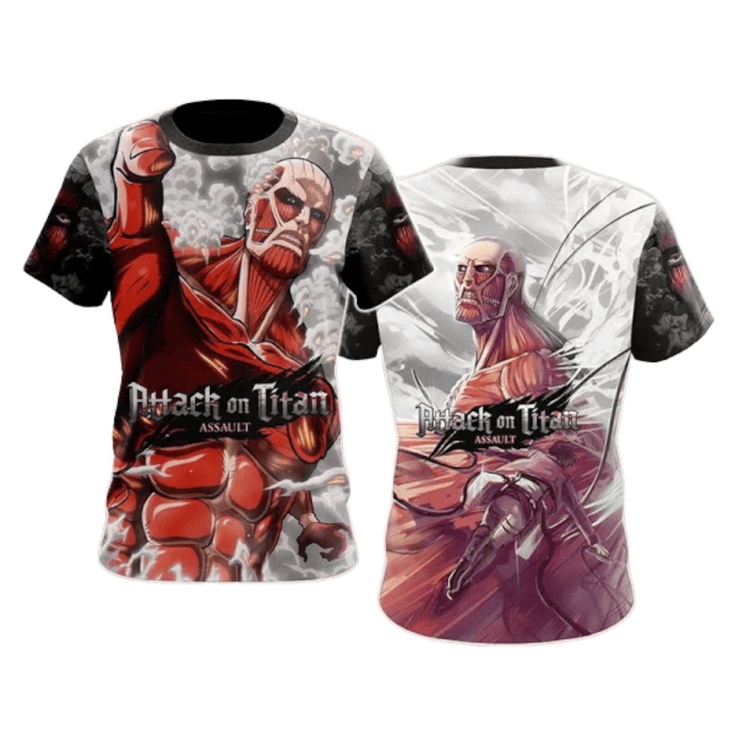 Attack On Titan T-Shirt Attack On Titan The Colossal Titan T-Shirt Red White Unisex - Trendy Gift For Men & Women