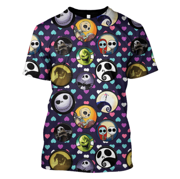 TNBC T-shirt Nightmare Characters Circles Heart Shape Pattern Hoodie TNBC Hoodie
