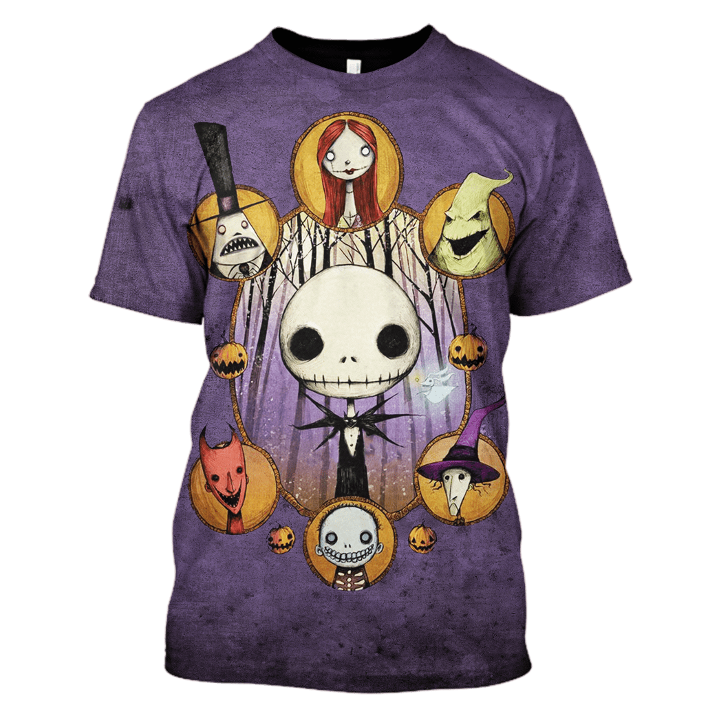 TNBC Shirt Characters Jack Sally Oogie Boogie Old Purple Hoodie TNBC Hoodie
