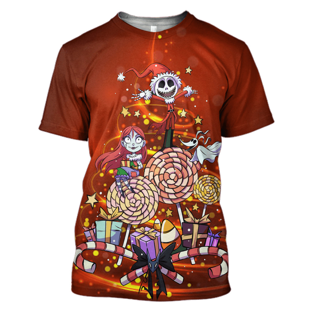 TNBC T-shirt Jack Skellington And Sally Celebrate Christmas Hoodie TNBC Hoodie