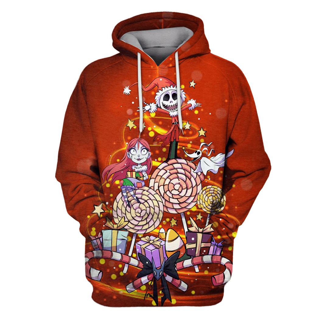 TNBC T-shirt Jack Skellington And Sally Celebrate Christmas Hoodie TNBC Hoodie