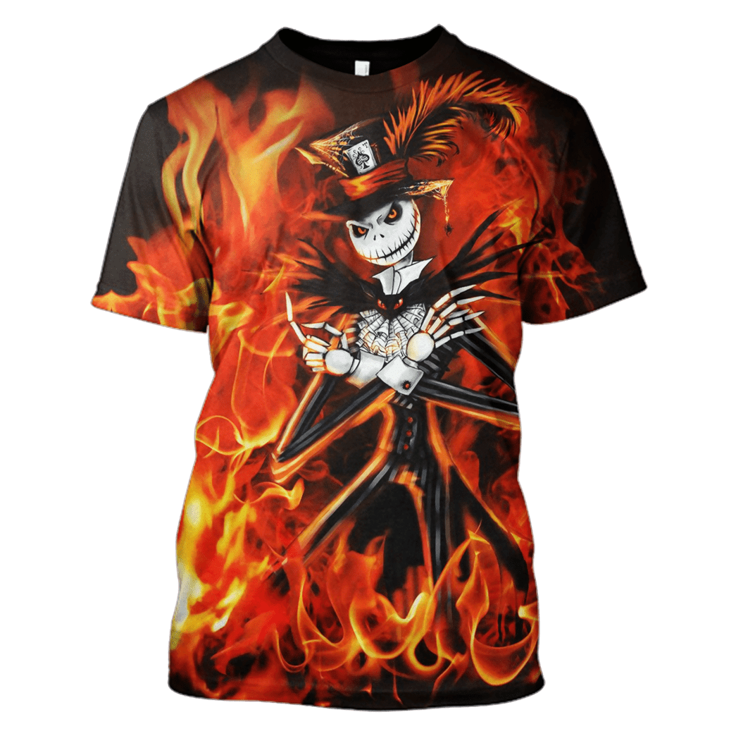 TNBC T-shirt Jack Skellington Fire Hoodie