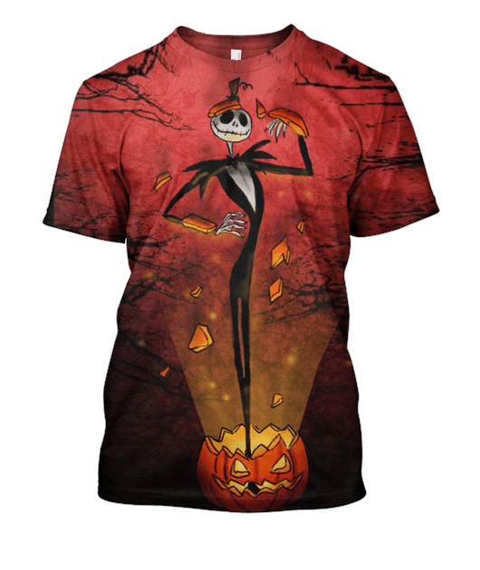 DN Shirt TNBC T-shirt Jack Skellington Pumpkin Light Red Hoodie TNBC Hoodie DN Hoodie