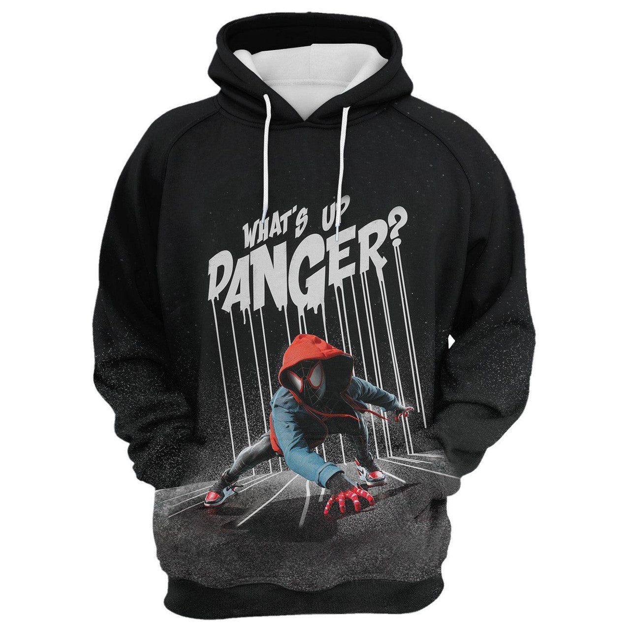 Spiderman Hoodie Marvel Spiderman What Up Danger Hoodie Black Unisex - Cozy Hoodie For Cold Weather
