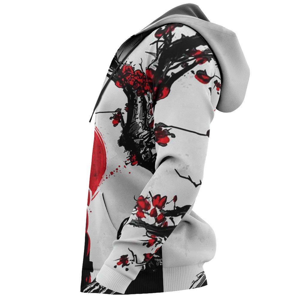 Dragon Ball Hoodie Goku Cherry Blossom Japanese Style Black White Hoodie Dragon Ball Apparel For Fan