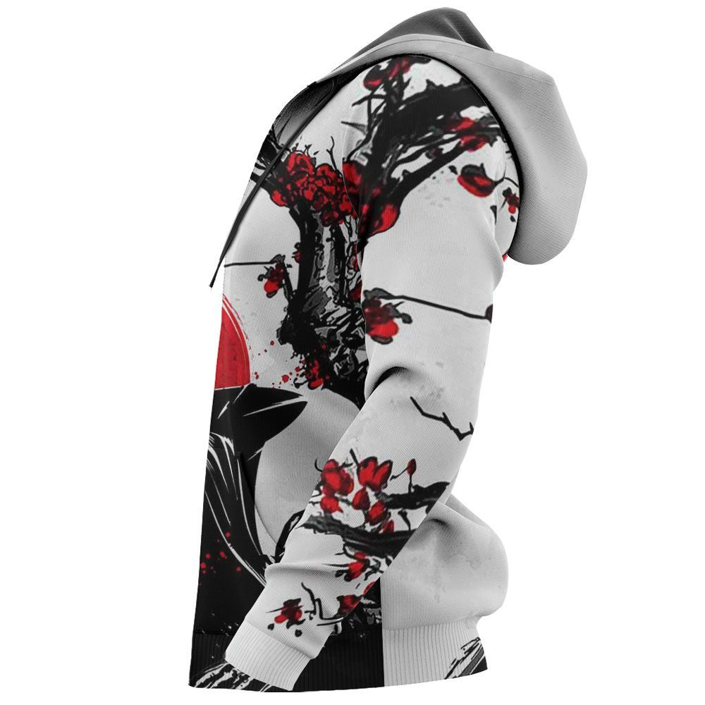 Dragon Ball Hoodie Picolo Cherry Blossom Japanese Style Black White Hoodie Dragon Ball Apparel For Fan