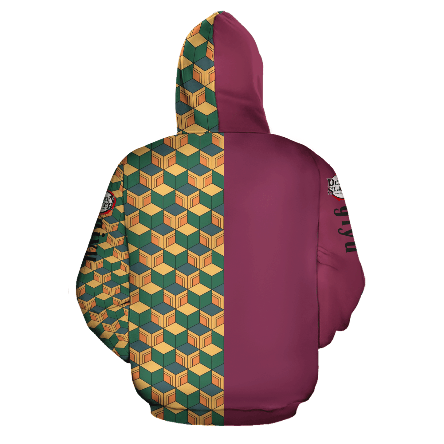 Demon Slayer Hoodie Giyu Tomioka Uniform Kimetsu No Yaiba Zip Hoodie Demon Slayer Apparel