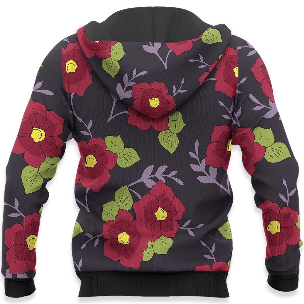 Demon Slayer Hoodie Tamayo Kimono Pattern Costume Black Hoodie Demon Slayer Apparel