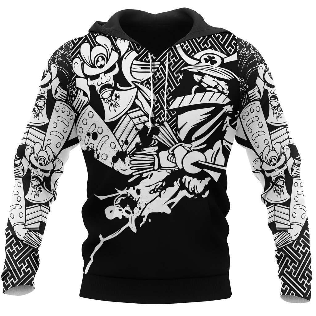 Gifury Japan Hoodie Japan Samurai Silhouette Black White Hoodie Japan Hoodie Apparel 2022