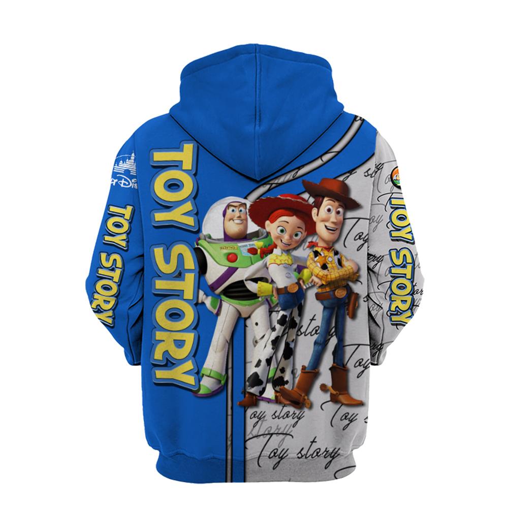 DN Hoodie Toy Story Woody Buzz Jessie Blue Hoodie