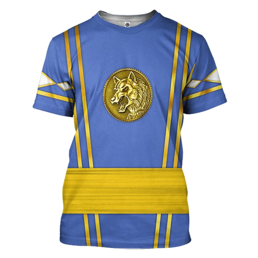 Blue Ninja Mighty Morphin Power Rangers - Cosplay Costume Hoodie QT207101