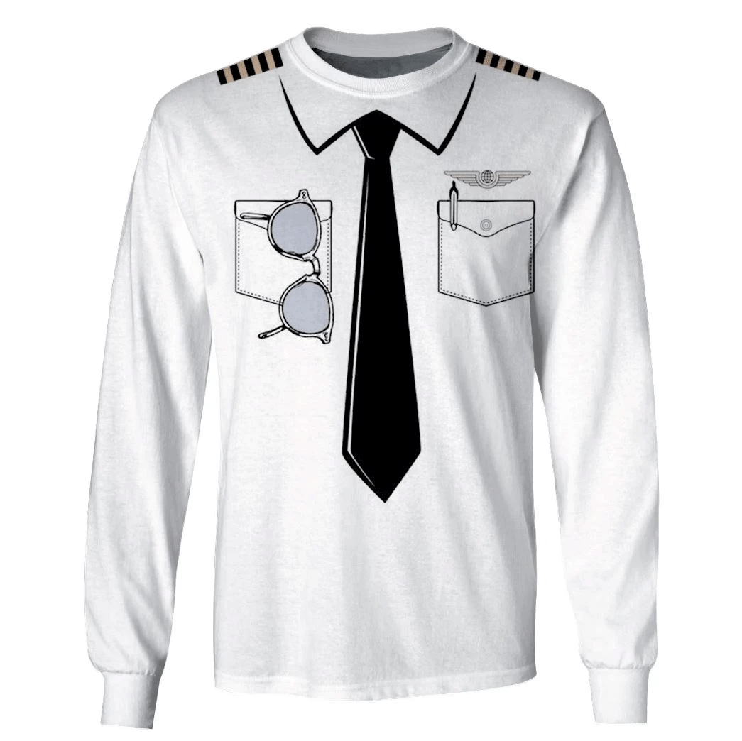 Uniform Of Pilot T-shirt - Custom Cosplay Costume Hoodie QT210658Hf