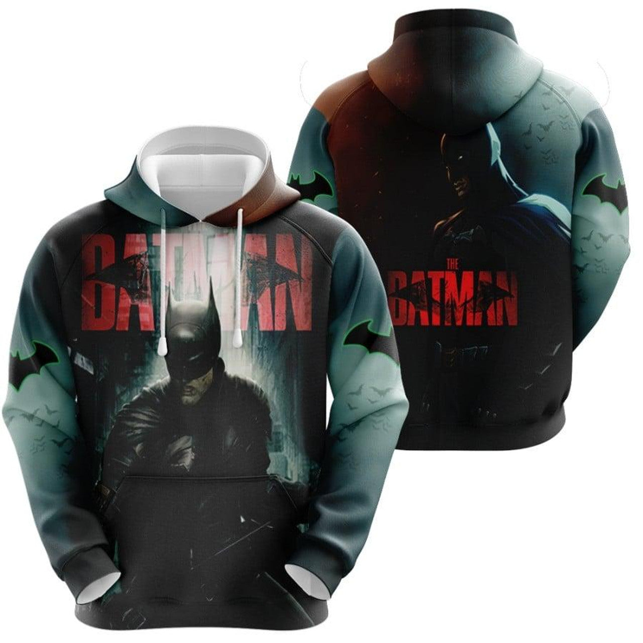 Batman Hoodie Dc The Batman Dark Knight In The Night Hoodie Black Unisex - Cozy Hoodie For Cold Weather