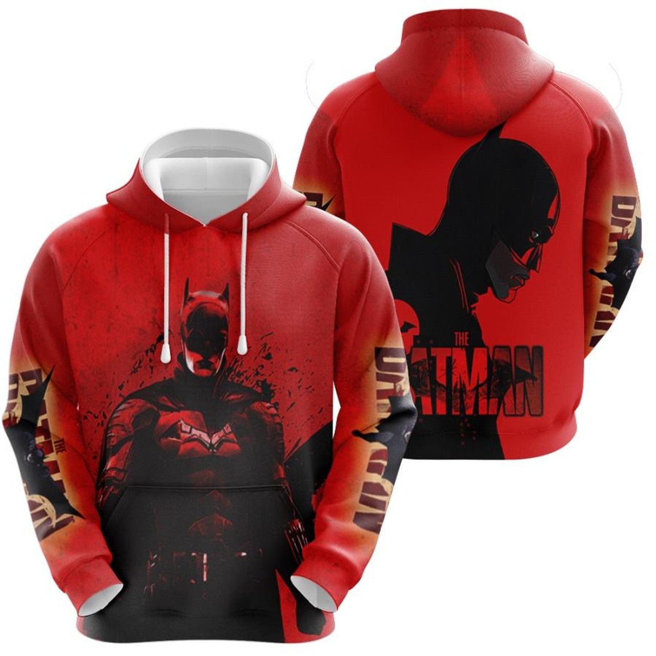 Batman Hoodie Dc The Batman Dark Knight Detective Comics Films Hoodie Red Unisex - Cozy Hoodie For Cold Weather