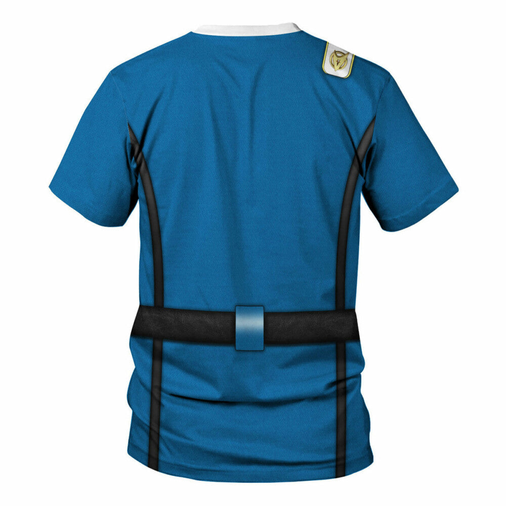 SaTr Wrath Of Khan Kirk Spock Starfleet Blue Cool T-Shirt