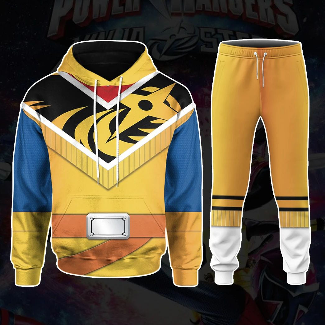 Power Ranger Ninja Steel Gold Ranger Custom Cosplay Costume Hoodie QT211538Hf