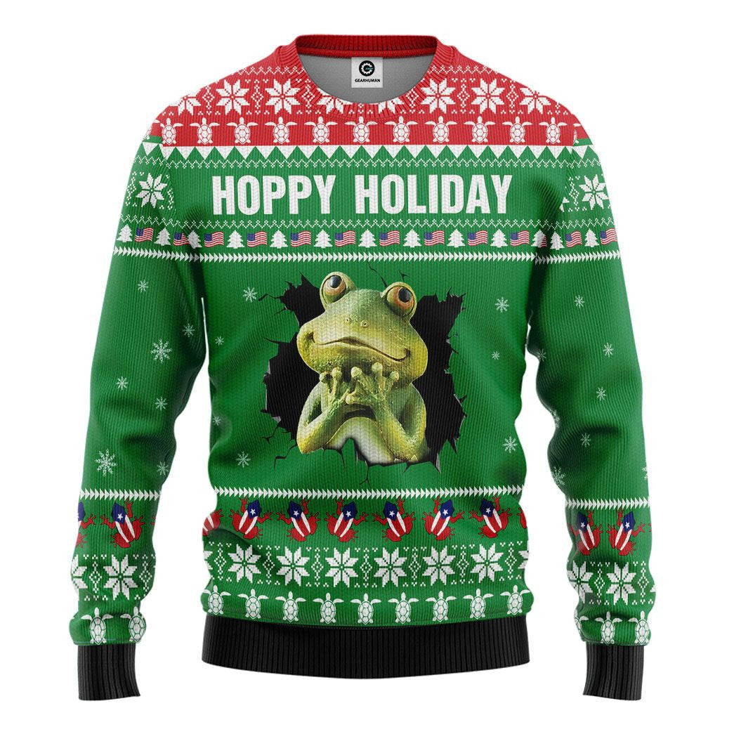 Frog Hoppy Holiday - Christmas Gift For Adults - Hoodie QT309530