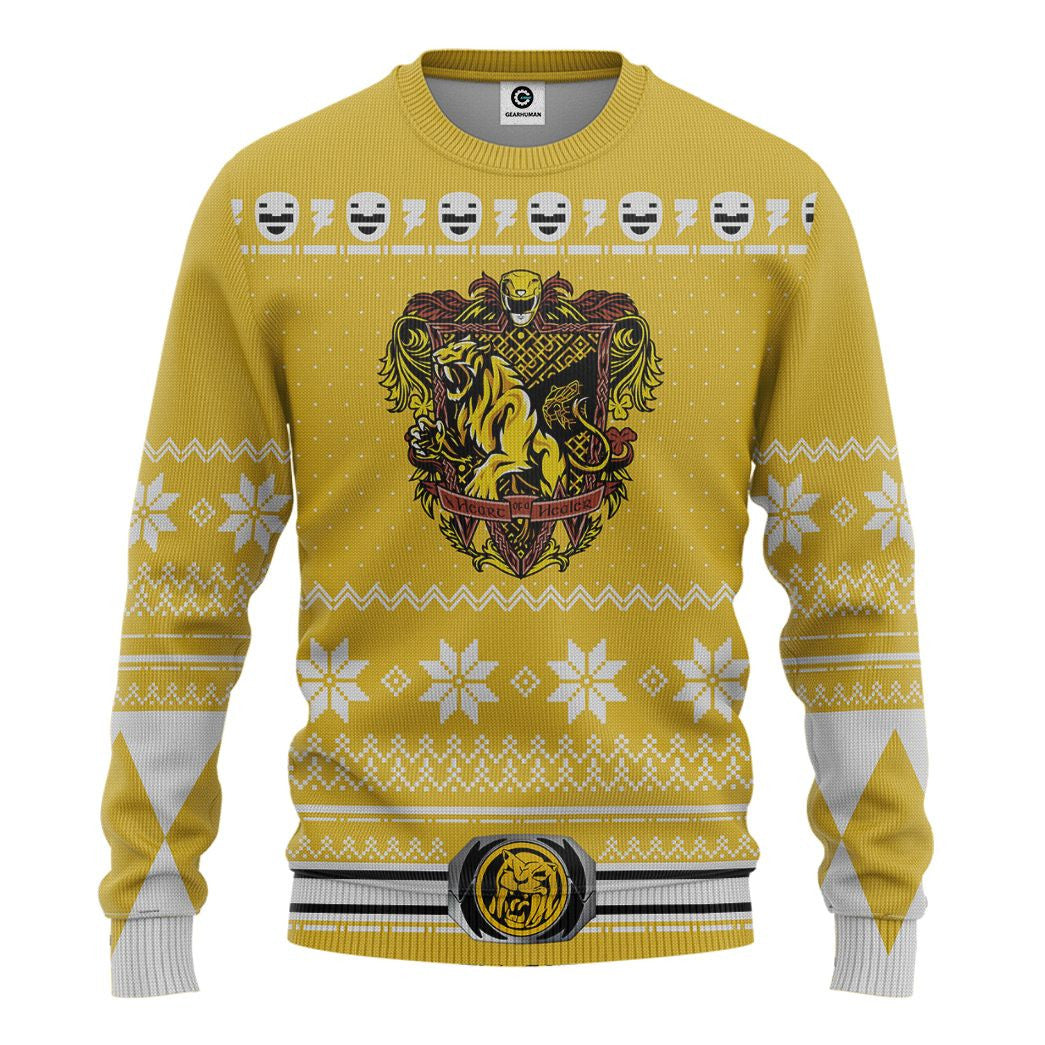 Yellow Power Ranger Pattern Christmas - Hoodie QT309289