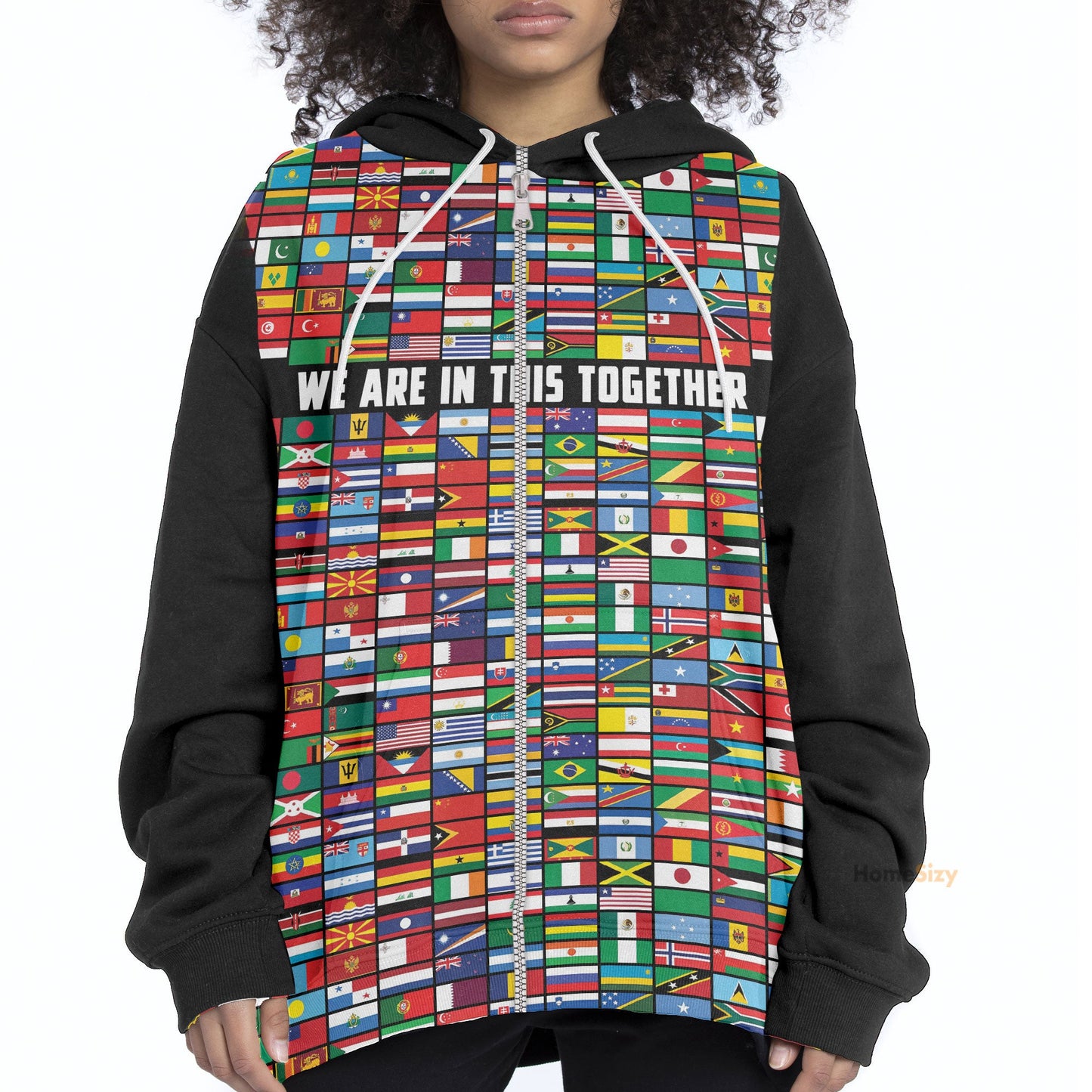 World Flags We Are In This Together Custom Hoodie QT304147Hf