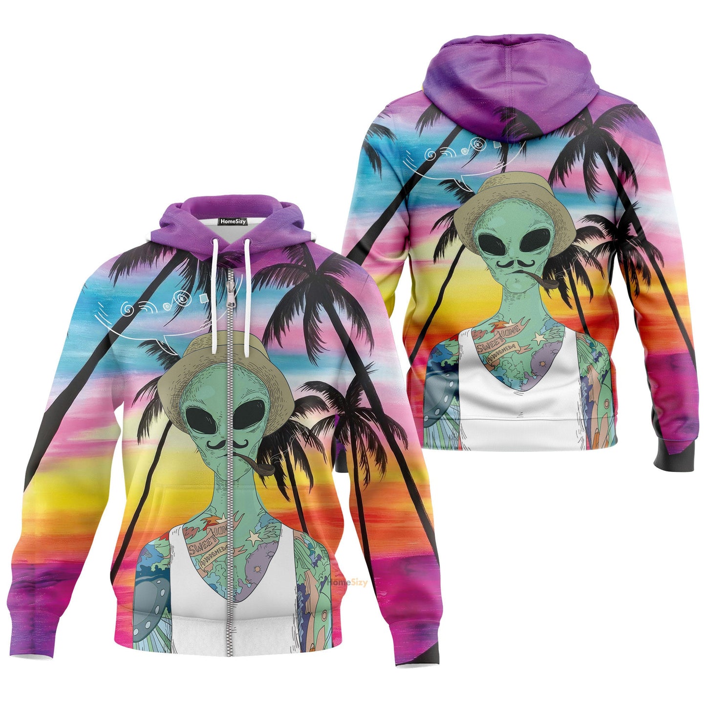 Alien Smoking Custom Hoodie