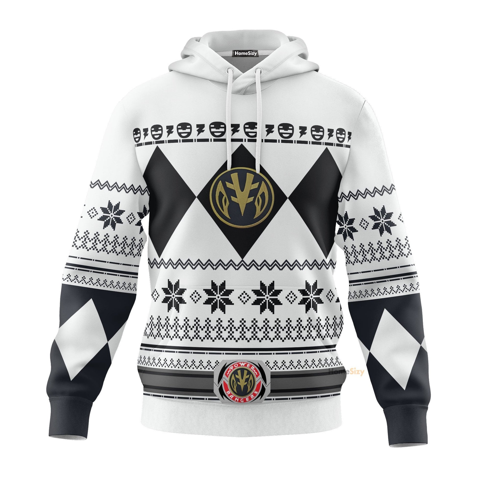 White Mighty Morphin Power Rangers V1 - Cosplay Costume Hoodie QT211320