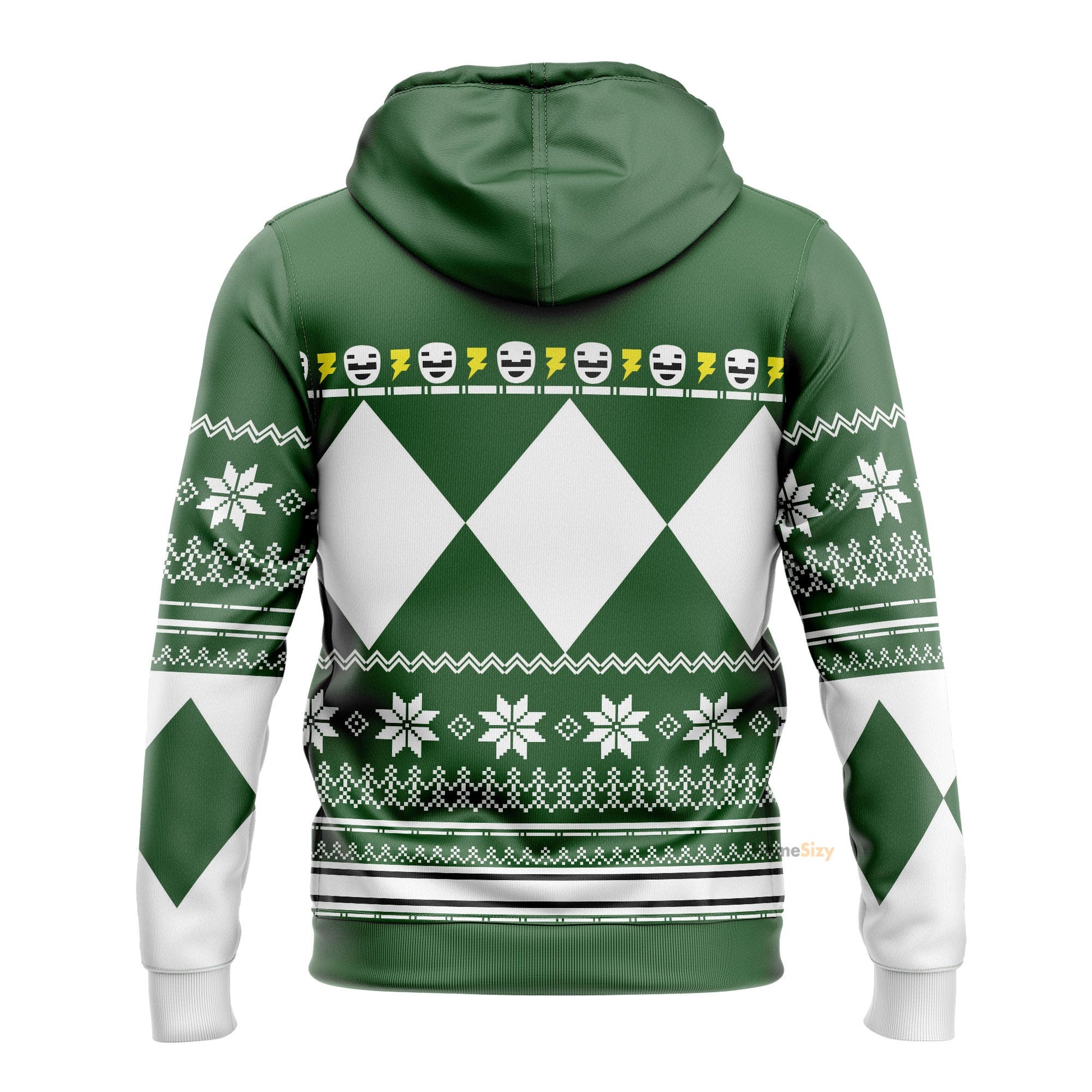 Green Mighty Morphin Power Rangers V1 - Cosplay Costume Hoodie QT210735