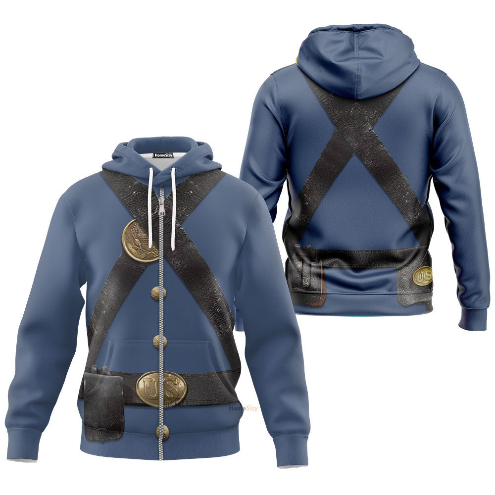 Uniform Infantry Of The Union Army Custom Cosplay Costume Hoodie QT210143Hf