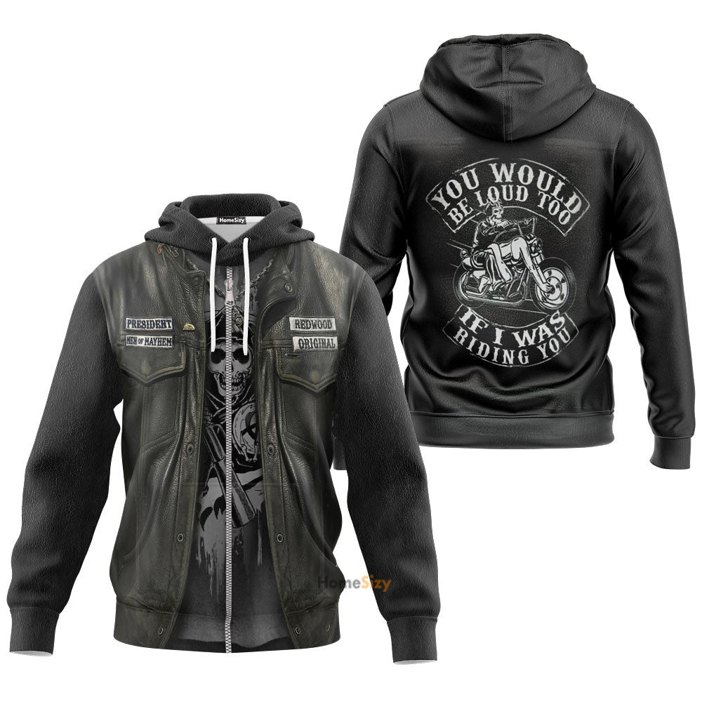 Biker Allover Custom Cosplay Costume Hoodie QT206150Hf