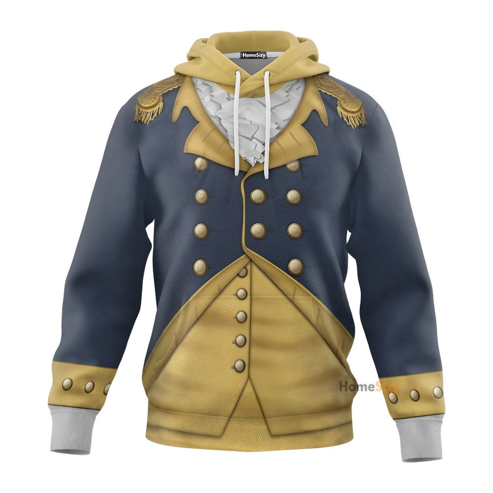 General George Washington Custom Cosplay Costume Hoodie QT301094Hg