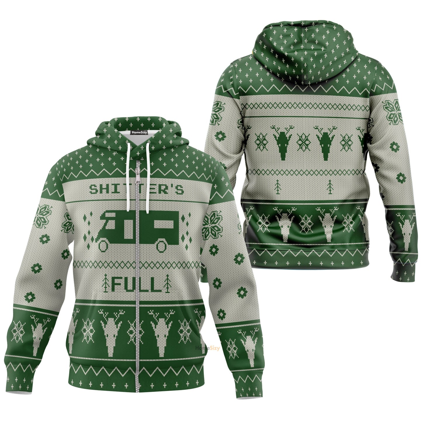 Shitters Full Ugly Sweater Best Gift For Christmas Xmas Green Hoodie QT211329Hg