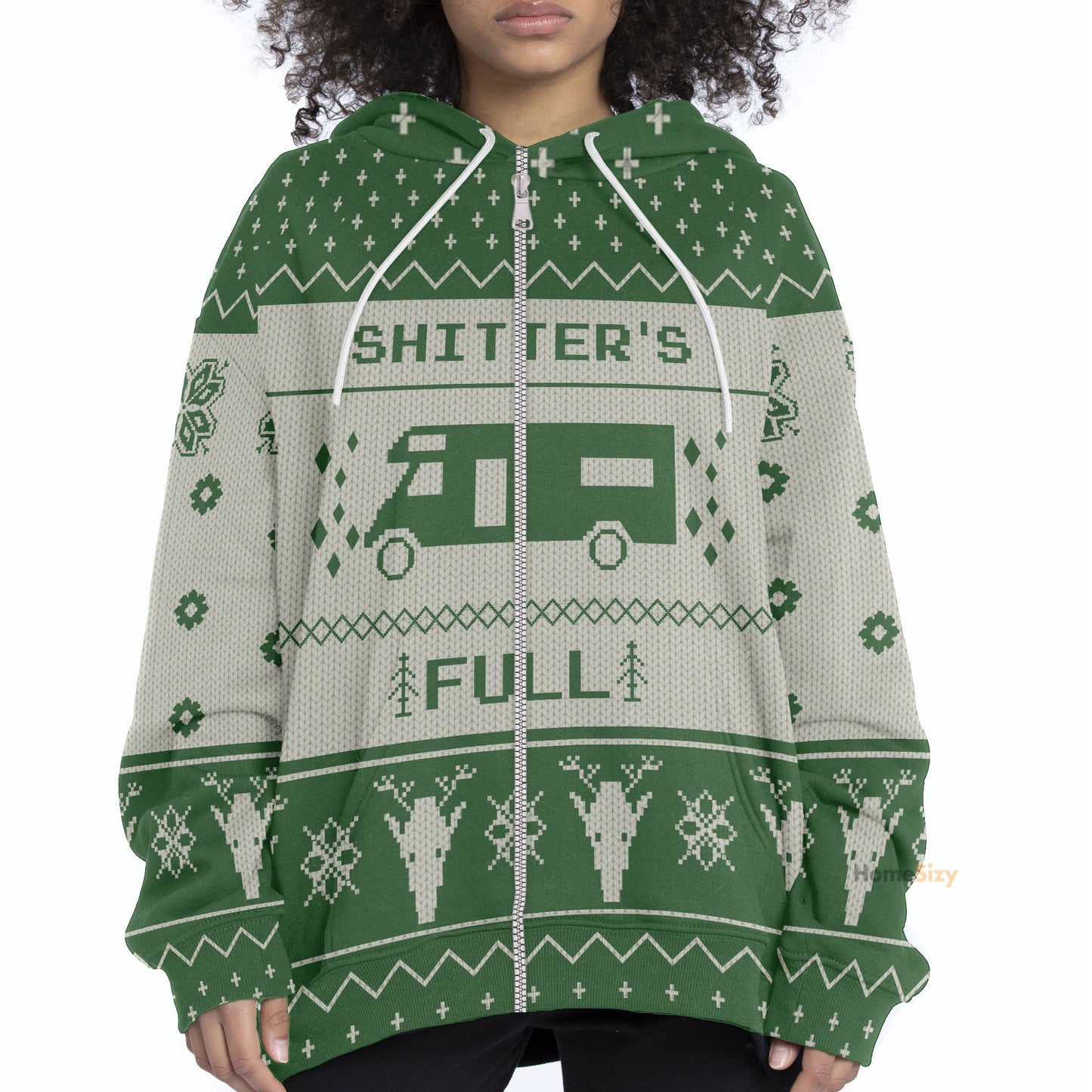 Shitters Full Ugly Sweater Best Gift For Christmas Xmas Green Hoodie QT211329Hg