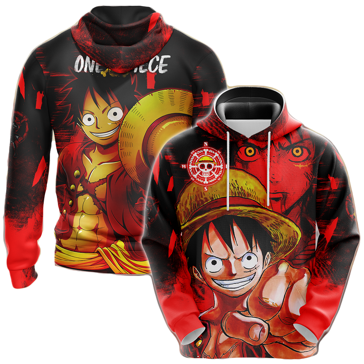 One Piece Hoodie One Piece Cool Captain Luffy T-Shirt Colorful Unisex - Trendy Gift For Men & Women
