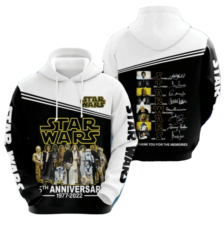 Starwars Hoodie Starwars Thank You For The Memory Hoodie Black White Unisex