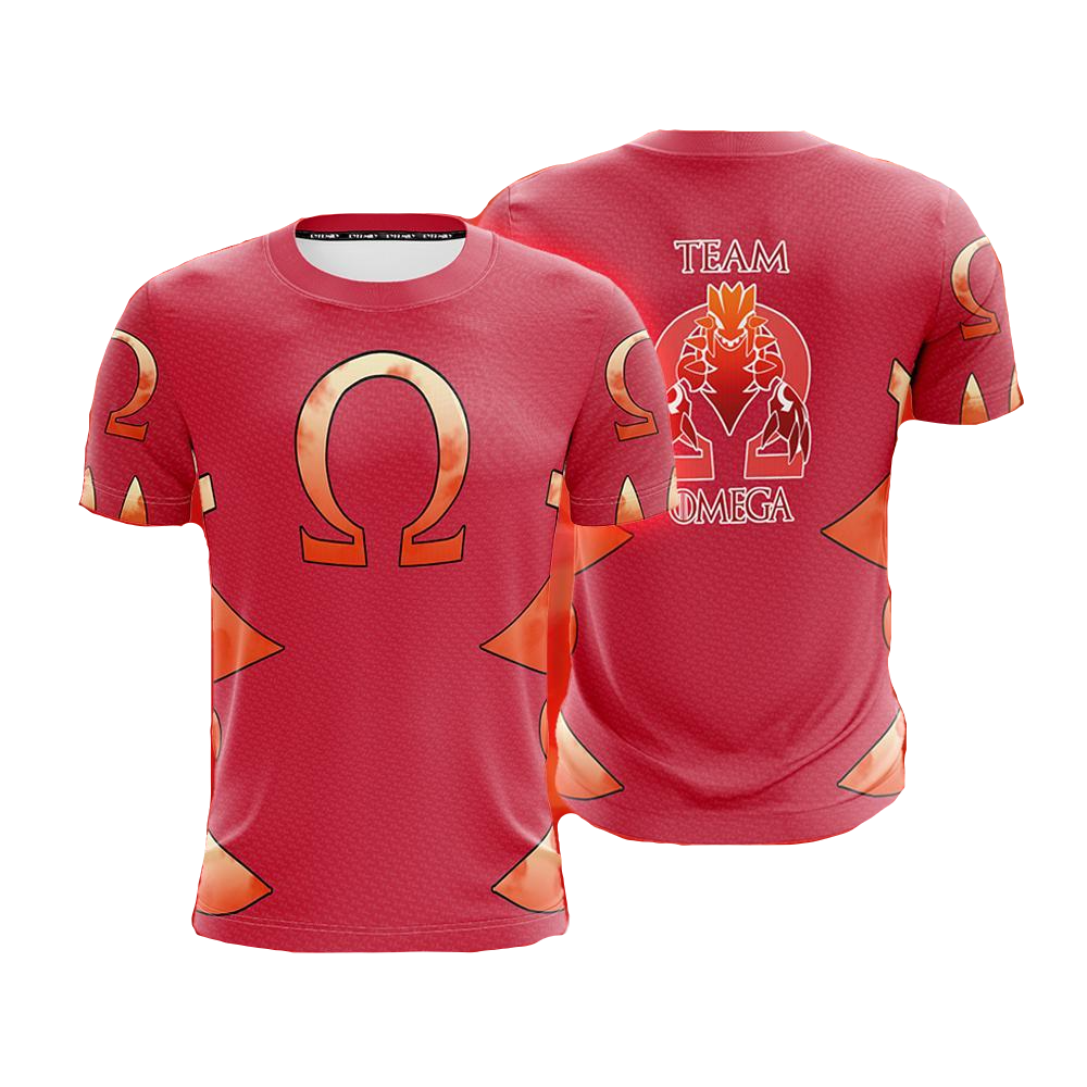 Pokemon T-Shirt Groudon Team Omega Pokemon Go T-Shirt Red Unisex - Trendy Gift For Men & Women