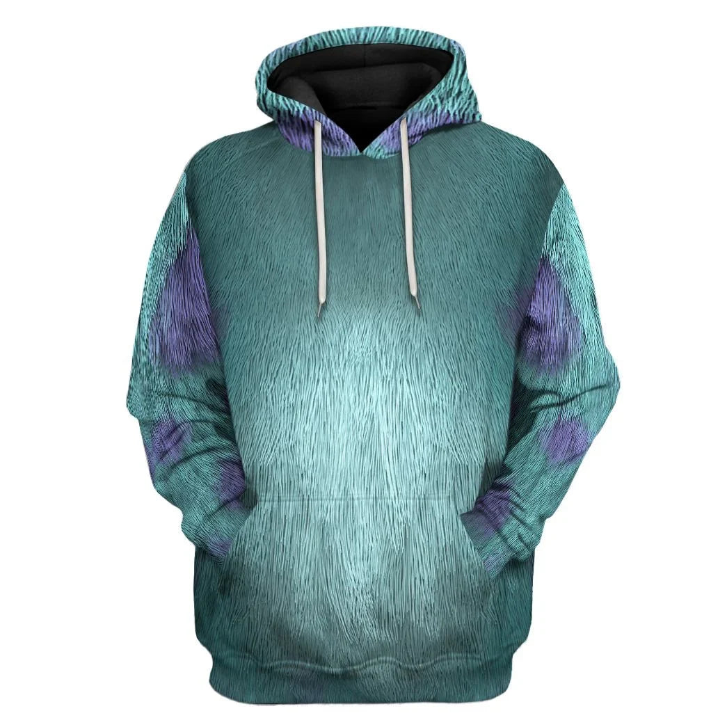 Disney Hoodie Sully Monsters Inc Costume T-Shirt Blue Unisex Adults New Release - Trendy Gift For Men & Women