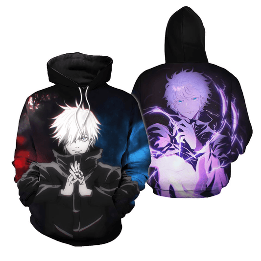 Jujutsu Kaisen Hoodie Gojo Satoru Strongest Sorcerer Graphic Hoodie Black Unisex - Cozy Hoodie For Cold Weather