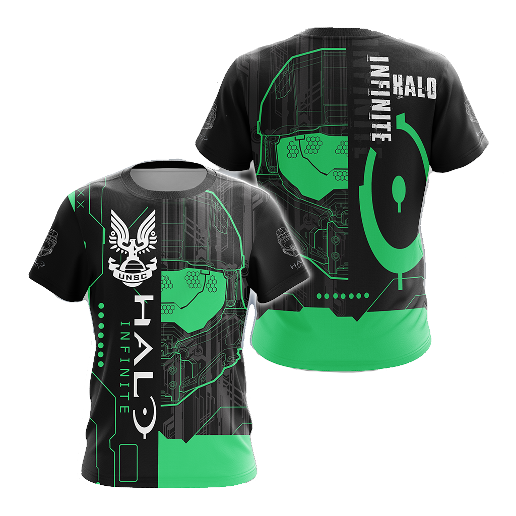 Halo Hoodie Halo Infinite Unsc Symbol T-Shirt Black Green Unisex - Trendy Gift For Men & Women