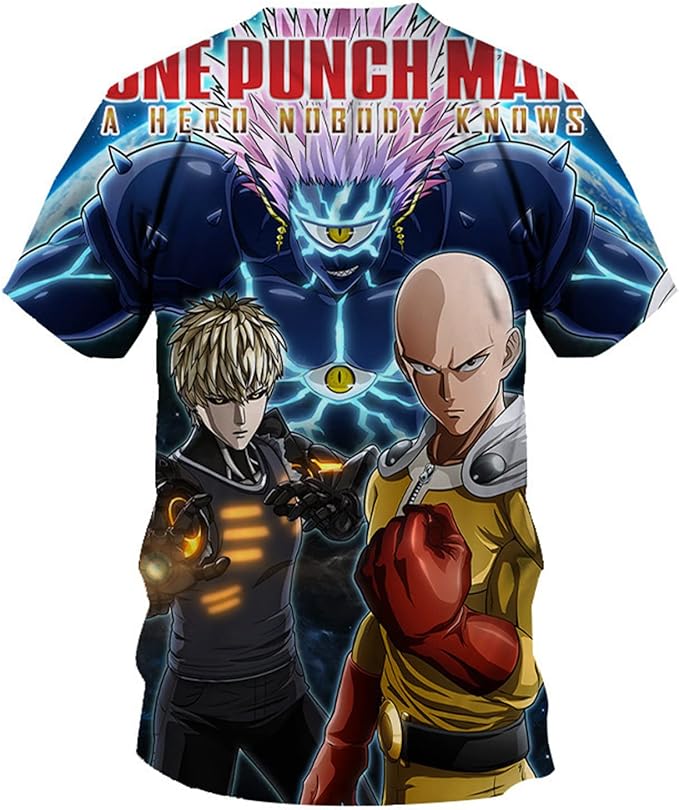 One Punch Man T-Shirt One Punch Man A Hero Nobody Knows T-Shirt Blue Unisex - Trendy Gift For Men & Women