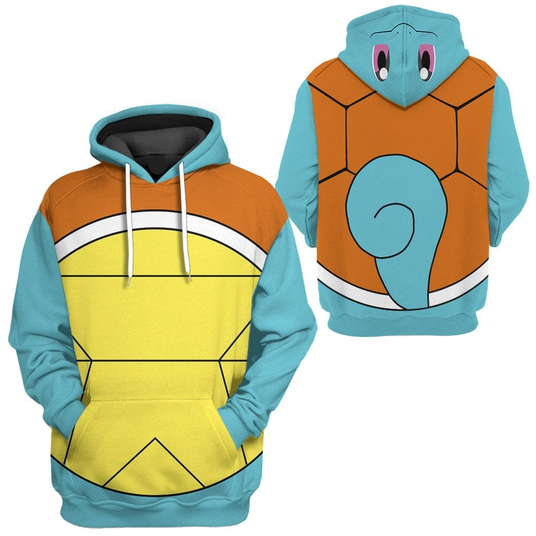 Pokemon Hoodie Squirtle Pokemon Cosplay T-Shirt Colorful Unisex Adults New Release - Trendy Gift For Men & Women